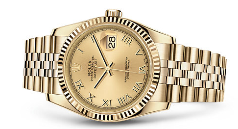 Yellow Gold Rolex Datejust Replica Watches For Men