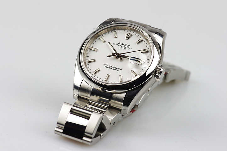 White Dials Rolex Oyster Perpetual Date 34 Copy Watches